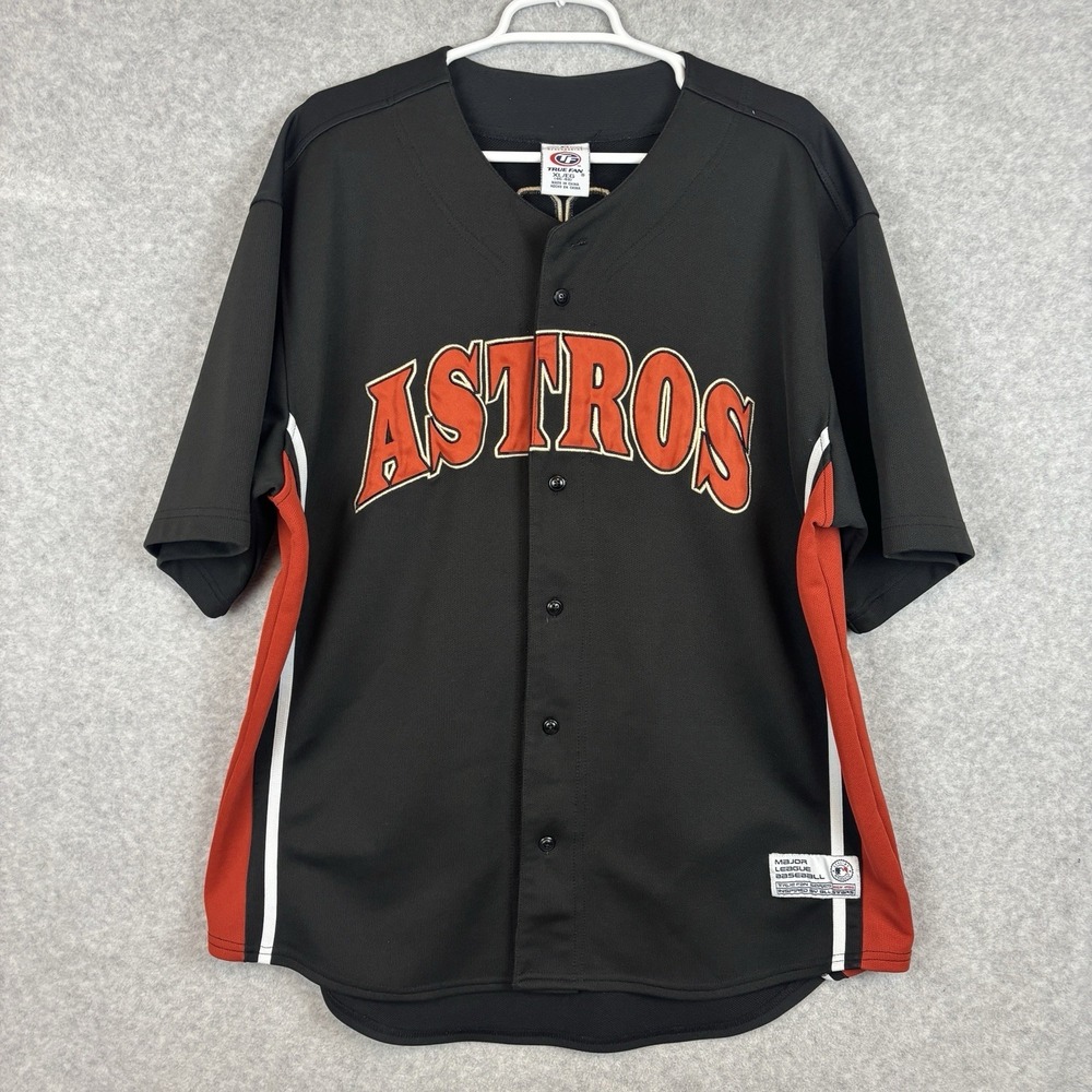 VTG Craig Biggio Houston Astros Jersey 90s Throwback Stitched Men XL MLB Black